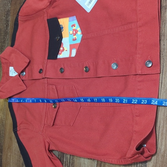 NWT Disney Marvel Pop Art Unisex Red Denim Jacket - Picture 8 of 10